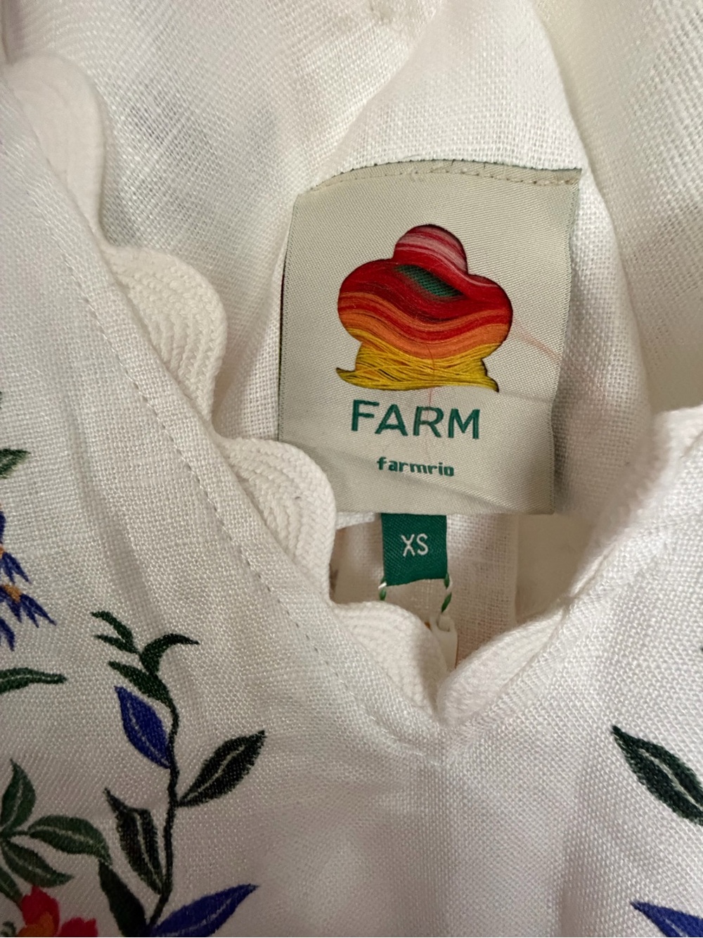 FARM Rio White Maxi Dress with Multicolor Floral & Bird Embroidery - Picture 3 of 6